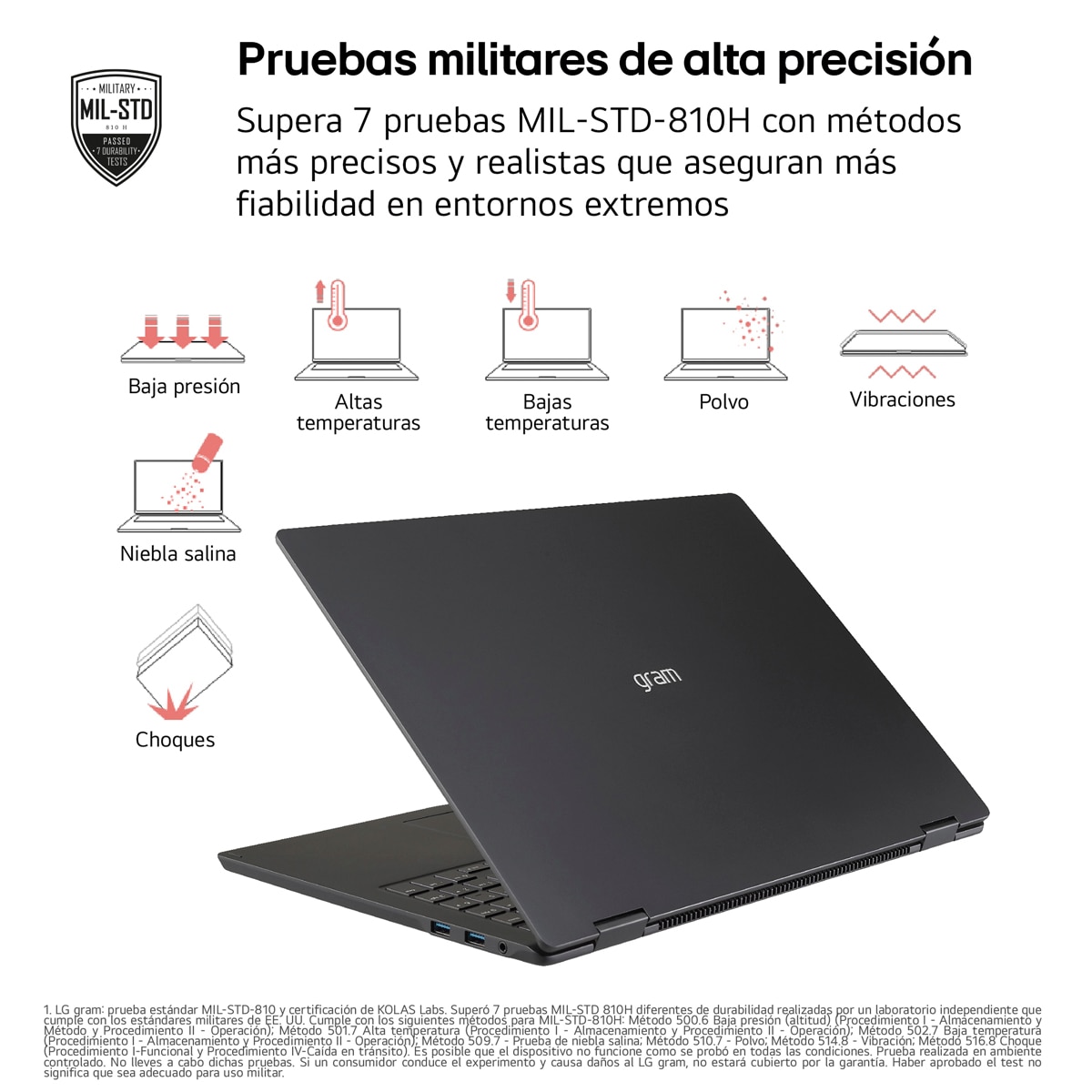 Portátil LG gram Pro 16Z90U-G.AU88BN, Copilot+ PC, Intel Core Ultra 7 355, 32 GB, 1 TB SSD, 16", W11 - Negro carbón Negro carbón-5