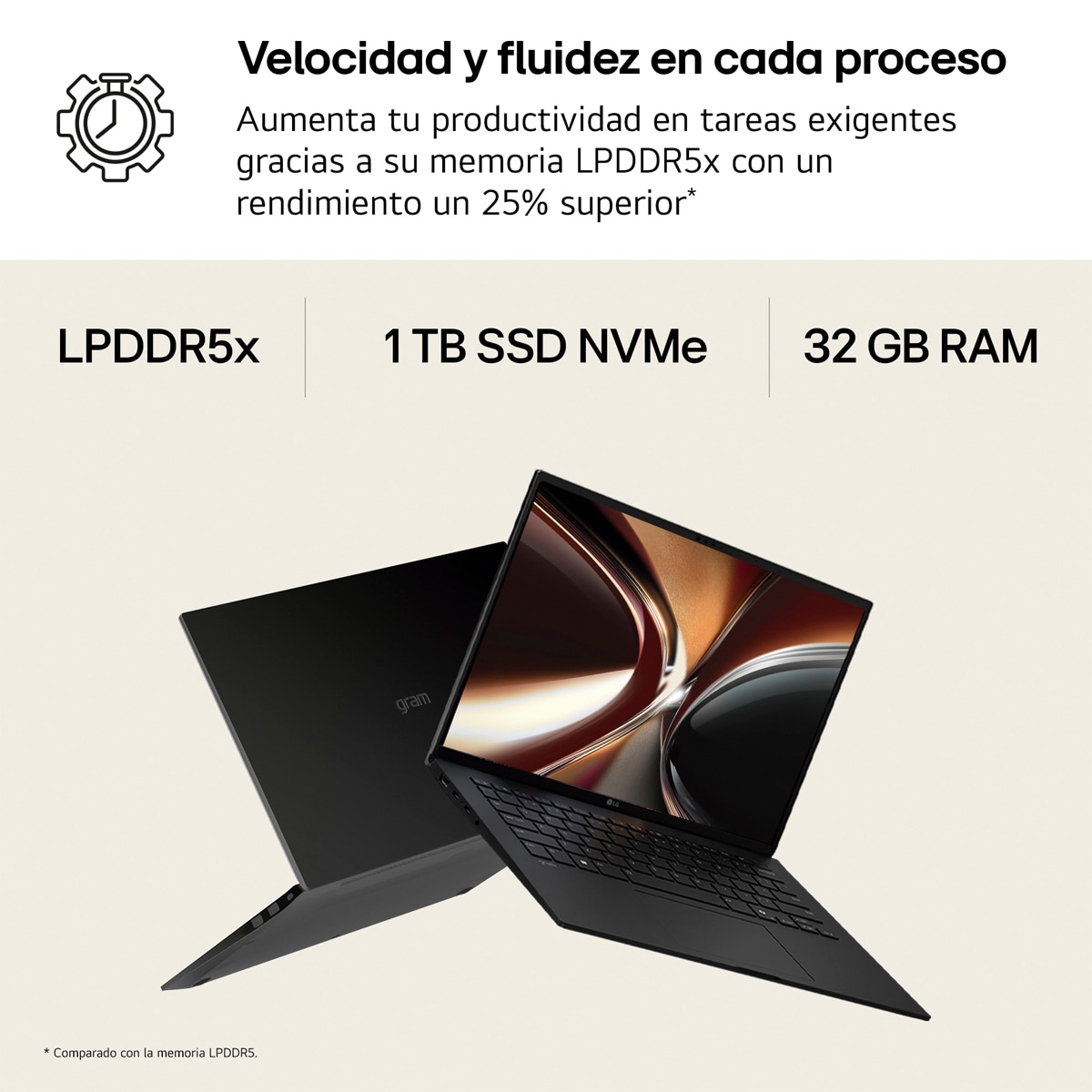 Portátil LG gram Pro 16Z90U-G.AU88BN, Copilot+ PC, Intel Core Ultra 7 355, 32 GB, 1 TB SSD, 16", W11 - Negro carbón Negro carbón-9