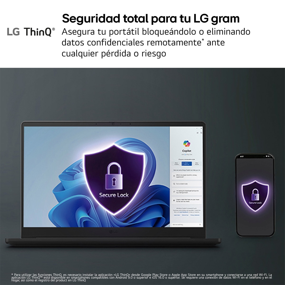 Portátil LG gram Pro 16Z90U-G.AU88BN, Copilot+ PC, Intel Core Ultra 7 355, 32 GB, 1 TB SSD, 16", W11 - Negro carbón Negro carbón-10