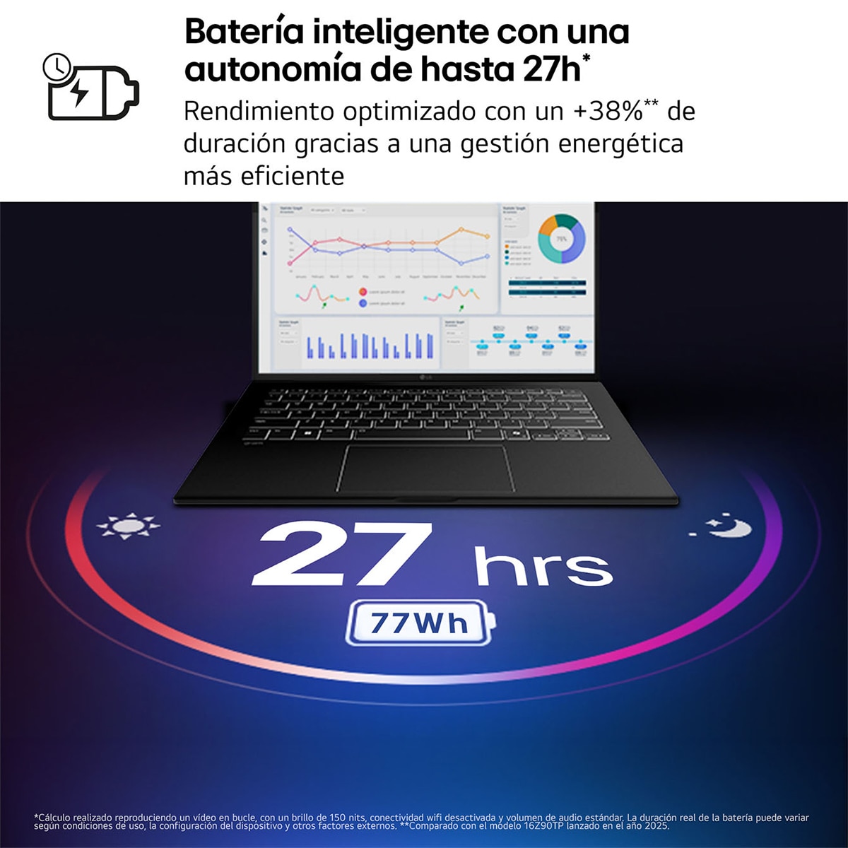 Portátil LG gram Pro 16Z90U-K.AUB8BN, Copilot+ PC, Intel Core Ultra X7-358H, 32 GB, 1 TB SSD, 16" OLED, W11 - Negro carbón Negro carbón-5