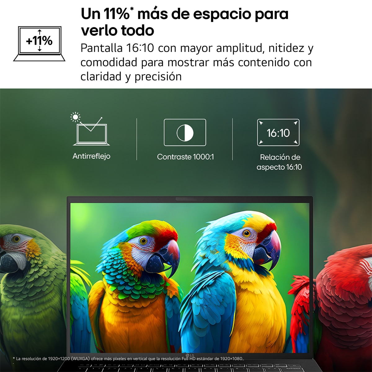 Portátil LG gram Book 16UD55U-G.AX55BN, Ryzen AI 5-430, 16 GB, 512 GB SSD, 16", Sin Sistema Operativo - Negro carbón Negro carbón-4