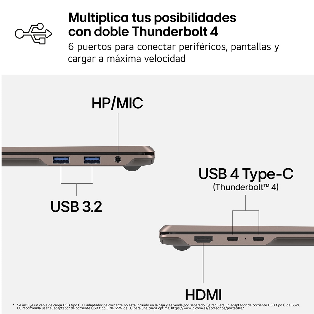 Portátil LG gram Pro 17Z90UB-H.AU96BN, Intel Core Ultra X9 388H, 32 GB, 512 GB SSD, 17", W11 - Chocolate Chocolate-13