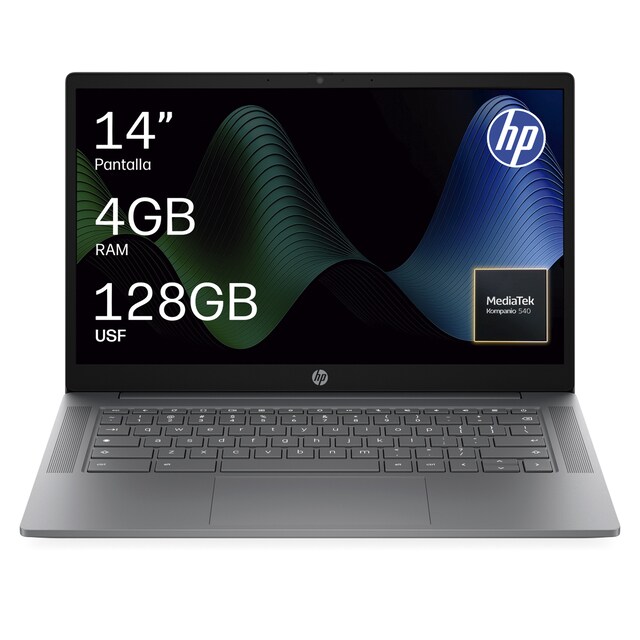 Portátil HP Chromebook 14a-nm0004nsx, MTK 540 MT8189, 4GB, 128GB UFS, 14