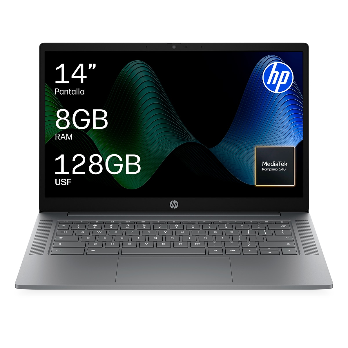 HP - Portátil HP Chromebook 14a-nm0003nsx, MTK 540 MT8189, 8GB, 128GB UFS, 14", ChromeOS.
