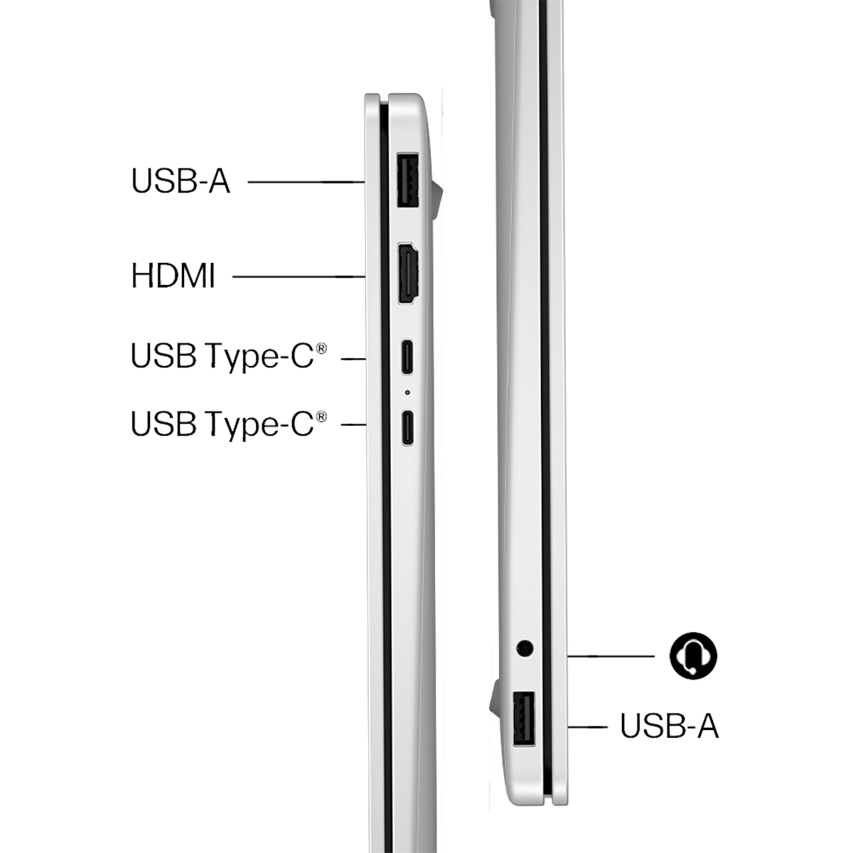 Portátil HP OmniBook 5 14-kf0001nsx, Intel Core 5 315, 12GB LPDDR5X, 512GB SSD, Intel Graphics, 14" OLED, W11 - Plata oscuro Plata oscuro-5