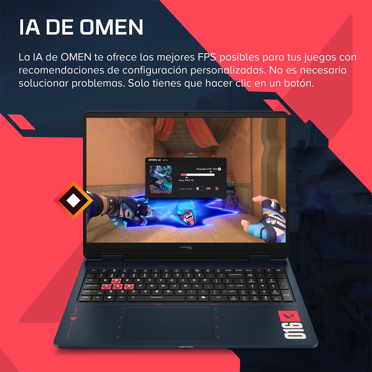 Portátil Gaming HP HyperX OMEN 16-ap1600ns (Edición Valorant), Ryzen 7-8745HX, 24GB, 1TB SSD, Nvidia GeForce RTX 5060 8GB, 16", W11 - Negro Negro-14