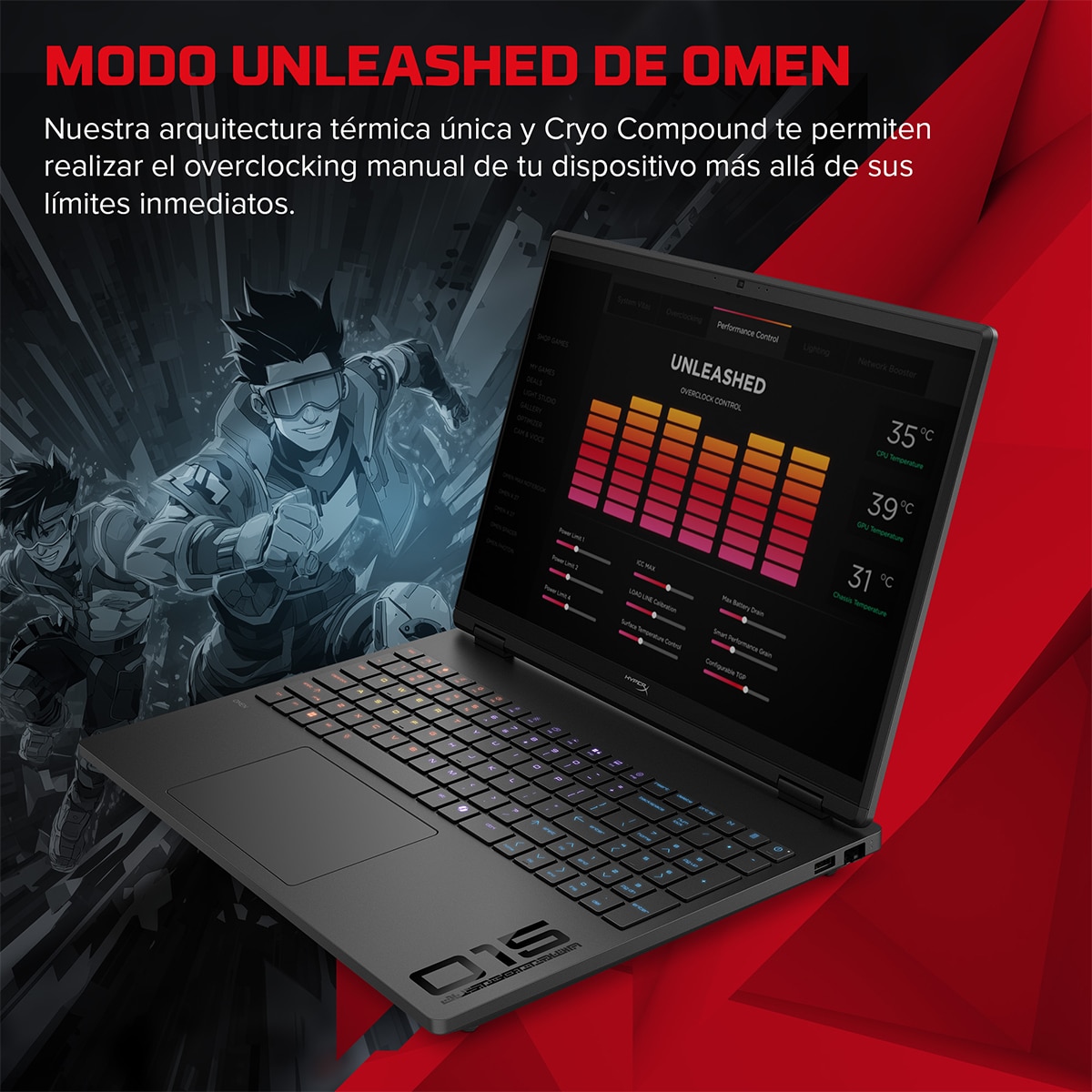 Portátil Gaming HP HyperX OMEN 15-ga0021ns, Intel Core 7 240H, 16GB, 1TB SSD, Nvidia GeForce RTX 5060 8GB, 15,3", W11 - Negro Negro-11