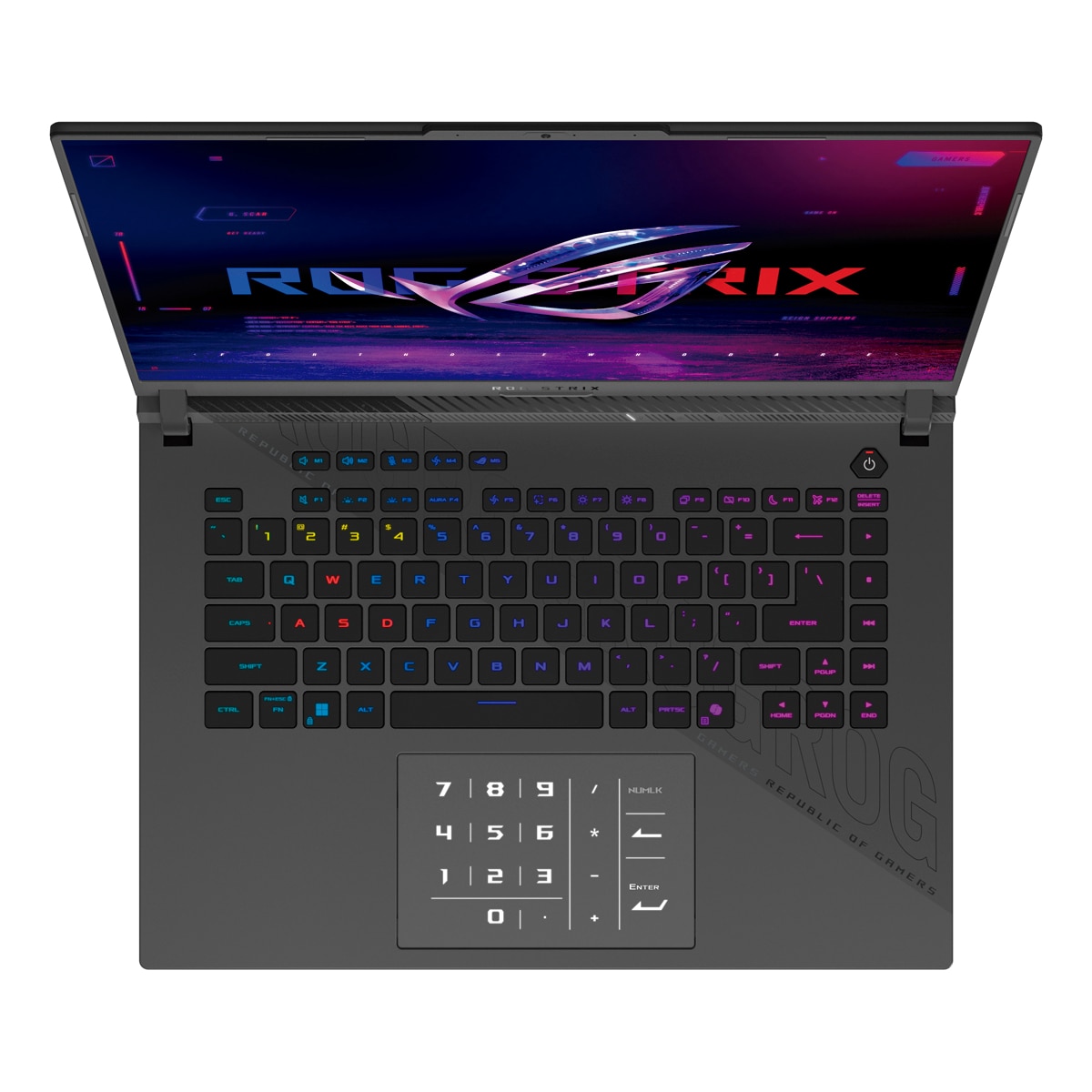 Portátil Gaming ASUS ROG Strix G16 G614FR-TS421, Ryzen 9-9955HX, 16GB, 1TB SSD, Nvidia GeForce RTX 5070 Ti 12GB, 16", Sin Sistema Operativo - Gris eclipse Gris eclipse-4