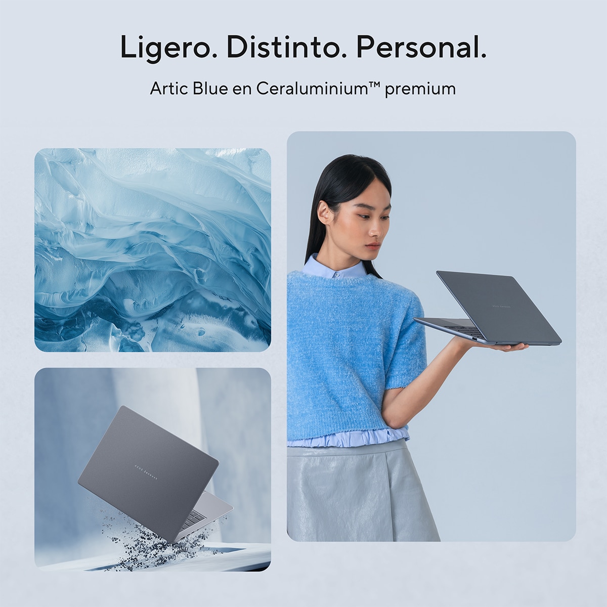 Portátil ASUS Zenbook 14 OLED UX3480KA-U2051W, Copilot+ PC, Ryzen AI 7-345, 16GB, 512GB SSD, 14", W11 - Artic Blue Artic Blue-9