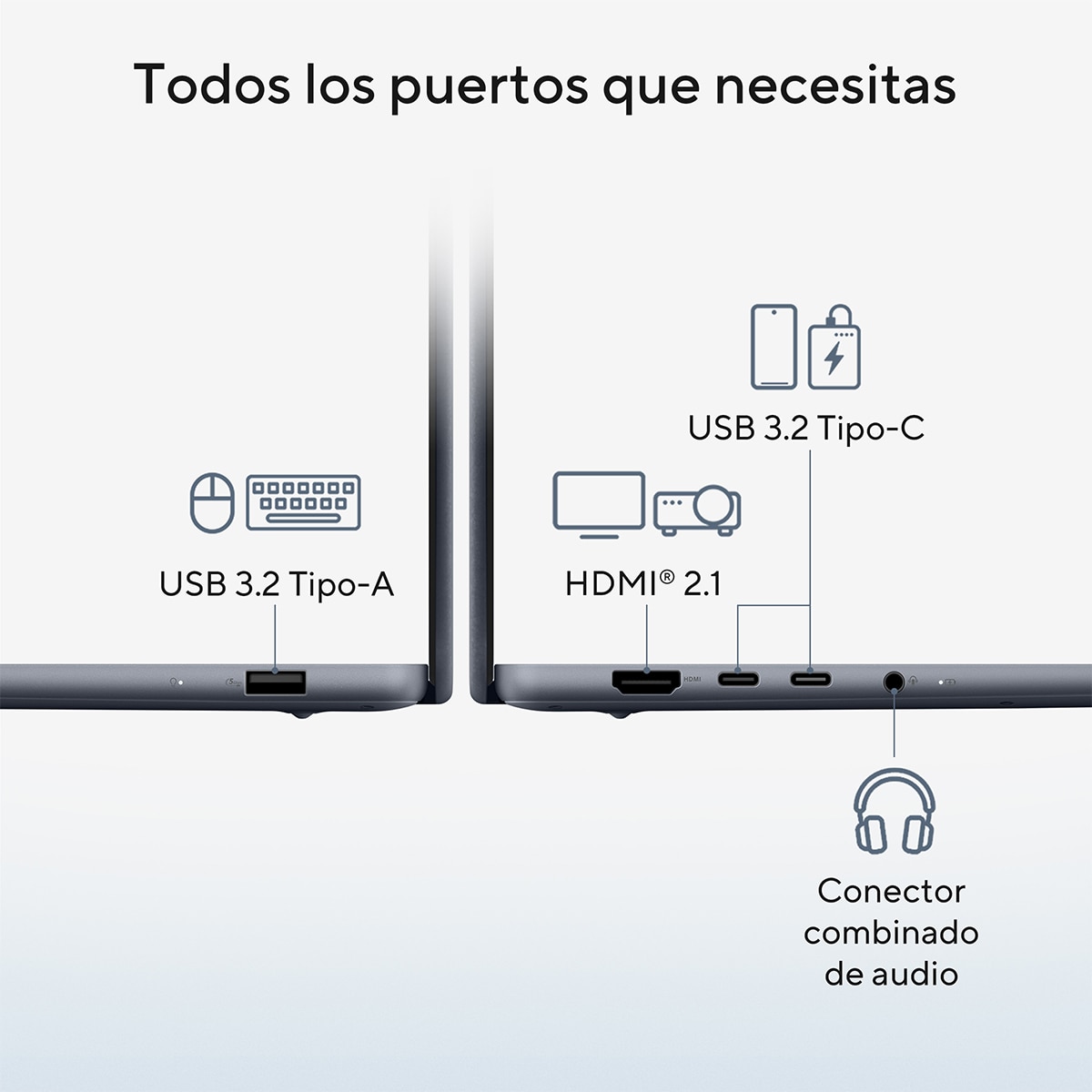Portátil ASUS Zenbook 14 OLED UX3480KA-U2051W, Copilot+ PC, Ryzen AI 7-345, 16GB, 512GB SSD, 14", W11 - Artic Blue Artic Blue-11