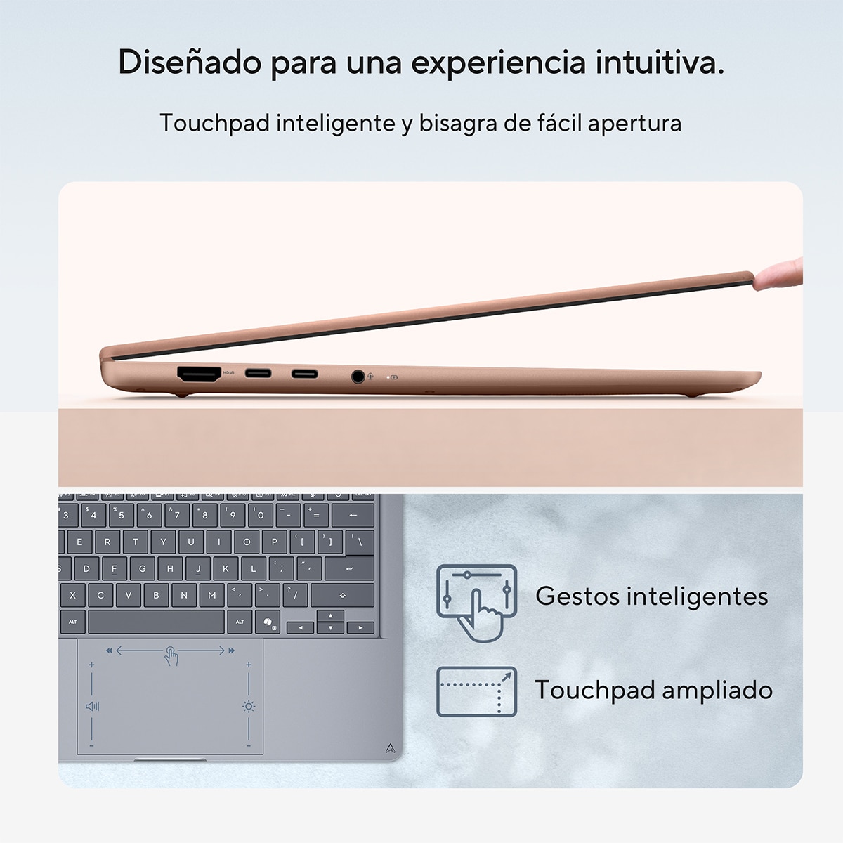 Portátil ASUS Zenbook 14 OLED UX3480KA-U2051W, Copilot+ PC, Ryzen AI 7-345, 16GB, 512GB SSD, 14", W11 - Artic Blue Artic Blue-12
