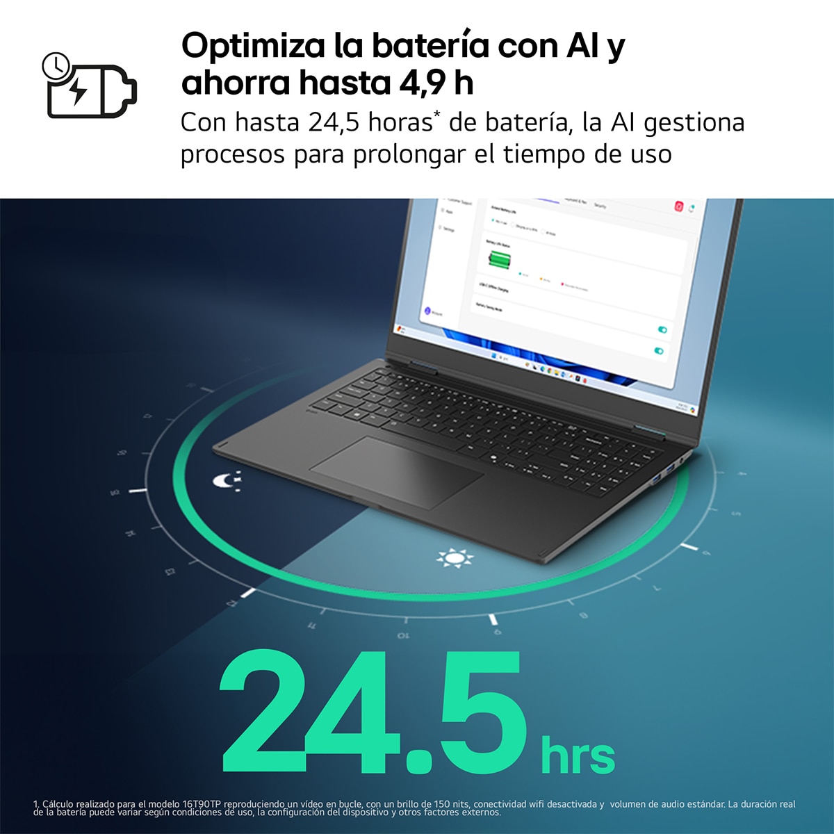 Portátil LG Gram 17Z90TL-G.AU88BN, Intel Core Ultra 7 - 258V, 32 GB, 1 TB SSD, 17", W11 Negro carbón-4