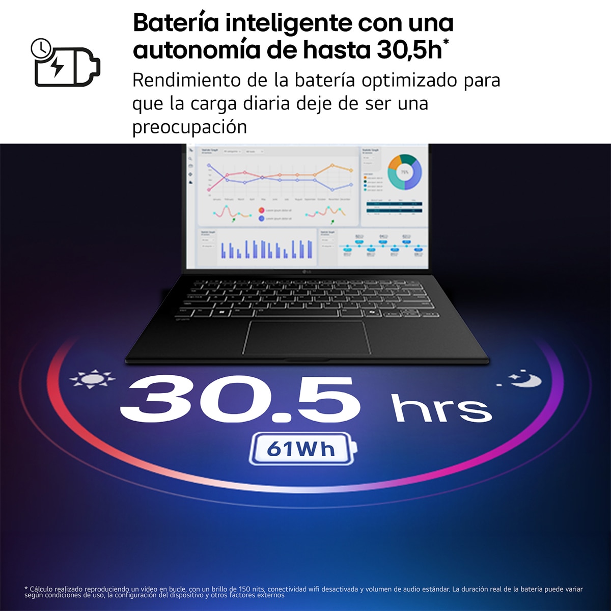 Imagen 4 de Portátil LG gramBook 14U40V-G.AA65BN, Intel Core 5 315, 16GB, 512GB SSD, 14", W11 - Negro Negro