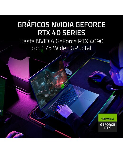 Portátil Gaming Razer BLADE 16, Intel Core i9-13950HX, 16GB, 1TB SSD, Nvidia GeForce RTX 4060 8GB, 16", W11 Negro-9