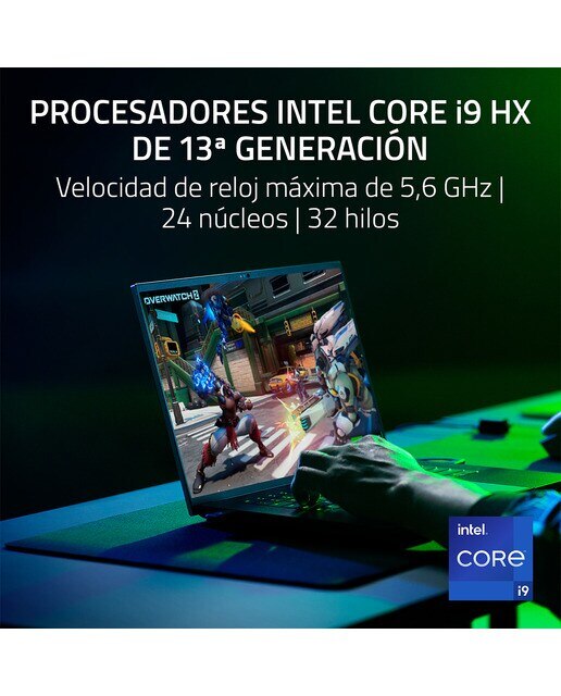 Portátil Gaming Razer BLADE 16, i9-13950HX, 32GB, 1TB SSD, GeForce RTX 4090 16GB, 16", W11 Negro-10
