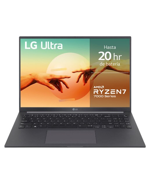 Portátil LG Ultra 16U70R, Ryzen 7-7730U, 16GB, 512GB SSD, 16", W11 - Gris carbón Gris carbón-1