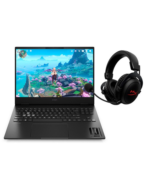 Portátil Gaming HP OMEN Transcend 16-u0006ns, i9, 32GB, 2TB SSD, Nvidia GeForce RTX 4070 8GB, 16", Sin SO Negro-1