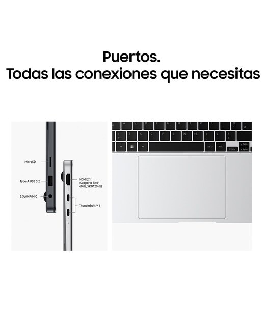 Portátil Samsung Galaxy Book4 Pro NP960XGK-KG2ES, Intel Core Ultra 7-155H, 16GB, 512GB SSD, 16", W11 Gris Grafito-6