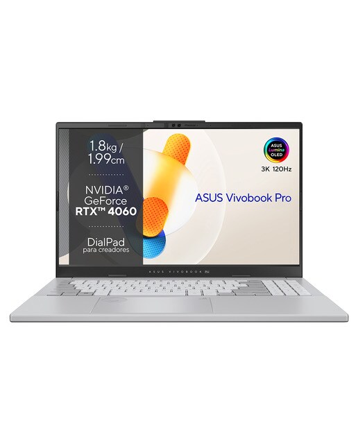 Portátil ASUS Vivobook Pro 15 OLED N6506MV-MA101W, Intel Core Ultra 9 185H, 16GB, 1TB SSD, Nvidia GeForce RTX 4060 8GB, 15,6", W11 Plata-1
