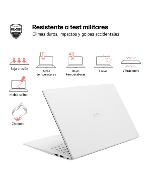 Portátil LG gram 15Z90S, Intel Core Ultra 7 155H, 16GB, 512GB SSD, 15,6", W11 - Blanco Blanco-7