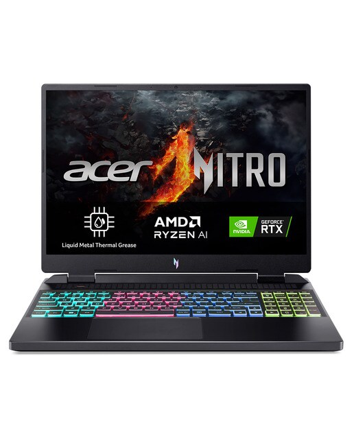 Portátil Gaming Acer Nitro 16, Ryzen 7, 16GB, 1TB SSD, NVIDIA RTX 4070, 16", Sin SO Negro-1