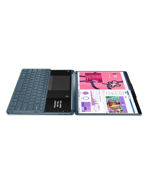 Convertible 2 en 1 Lenovo Yoga Book 9 13IMU9, Intel Core Ultra 7 155U, 16GB, 1TB SSD, 13,3" Dual, W11 Azul verdoso-3