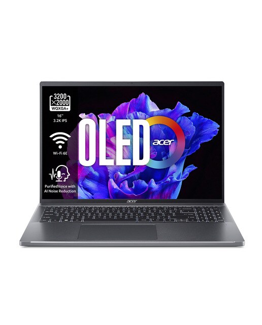 Imagen 1 de Portátil Acer Swift Go 16, Intel Core i7-1355U, 16GB, 1TB SSD, 16" OLED, W11 - Acero Acero