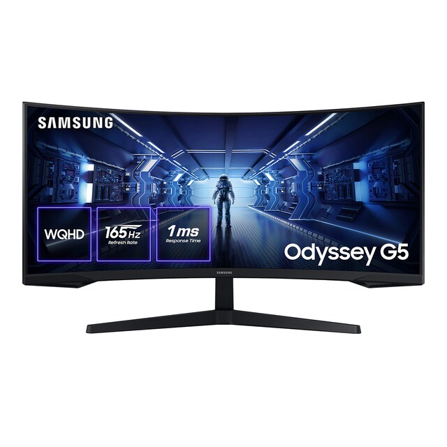 Imagen 0 de Monitor PC Gaming curvo 86,36 cm (34") Samsung Odyssey G5, 165Hz, Ultra WQHD 21:9, AMD FreeSync Premium