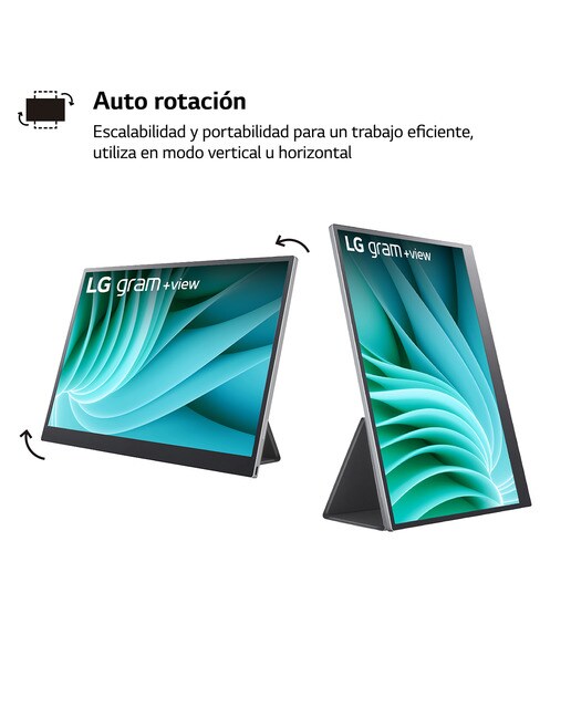 Monitor portátil PC 40,6 cm (16") LG gram +view, 60 Hz, WQXGA IPS, rotación automática 6