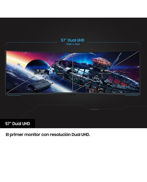 Monitor PC curvo 57" (144,7 cm) Samsung Odyssey Neo G9, DUHD, 240 Hz, VESA DisplayHDR 1000 Blanco-6