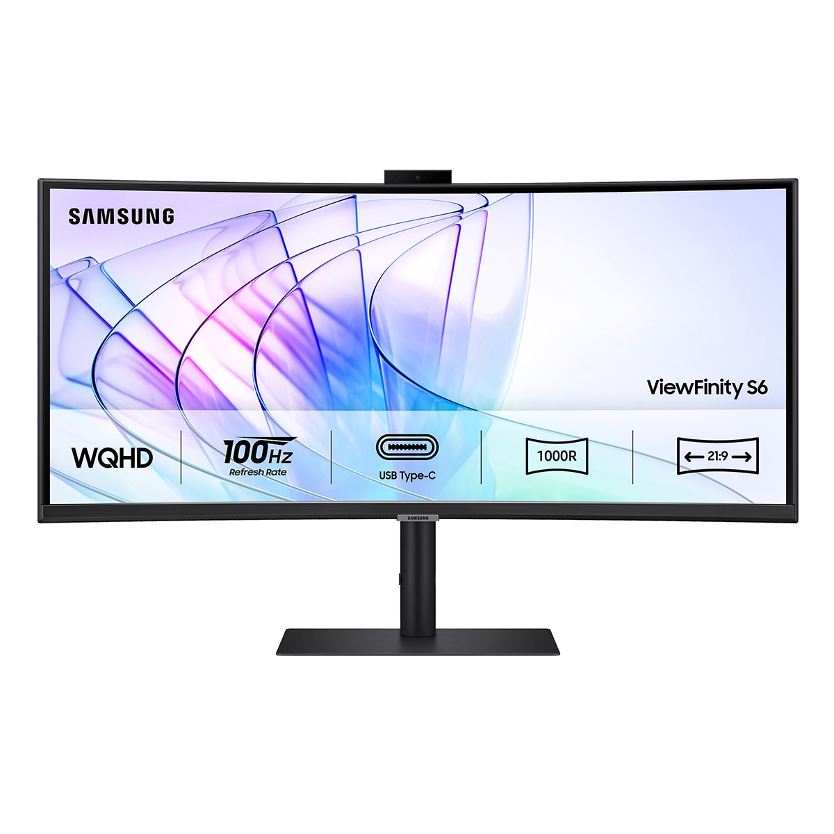 Monitor PC curvo 34" (86,3 cm) Samsung Profesional ViewFinity S6, UWQHD, 100 Hz, con Webcam, HDR10, FreeSync Negro-1
