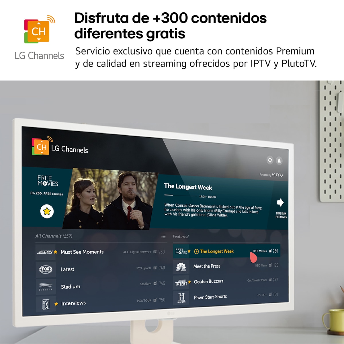 Monitor PC 80 cm (31,5") LG 32SR50F MyView Smart TV webOS23, 60 Hz Full HD IPS, HDR10 Blanco-6