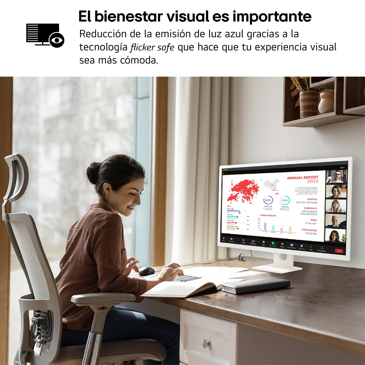 Monitor PC 80 cm (31,5") LG 32SR50F MyView Smart TV webOS23, 60 Hz Full HD IPS, HDR10 Blanco-12