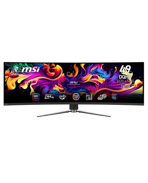 Monitor PC Gaming curvo 124,4 cm (49") MSI MPG 491CQP, 144 Hz, OLED DQHD - Negro Negro-1