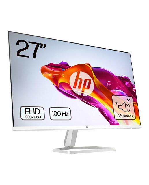 Monitor PC 68,6 cm (27") HP S5 527sa, 100 Hz FHD IPS antirreflectante  y certificación Eyesafe, con audio integrado Plata / Blanco-1