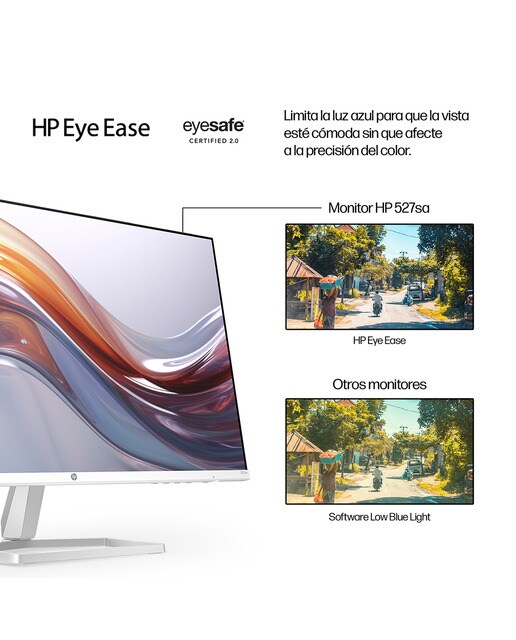 Monitor PC 68,6 cm (27") HP S5 527sa, 100 Hz FHD IPS antirreflectante  y certificación Eyesafe, con audio integrado Plata / Blanco-7