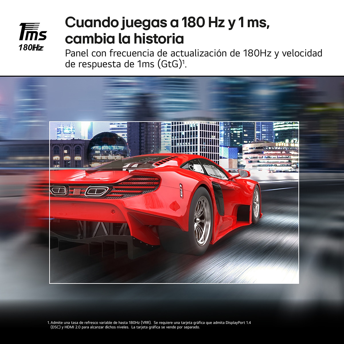 Monitor Gaming LG 27" (69 cm) 27GS50F-B, 180 Hz, Full HD AMD FreeSync 2