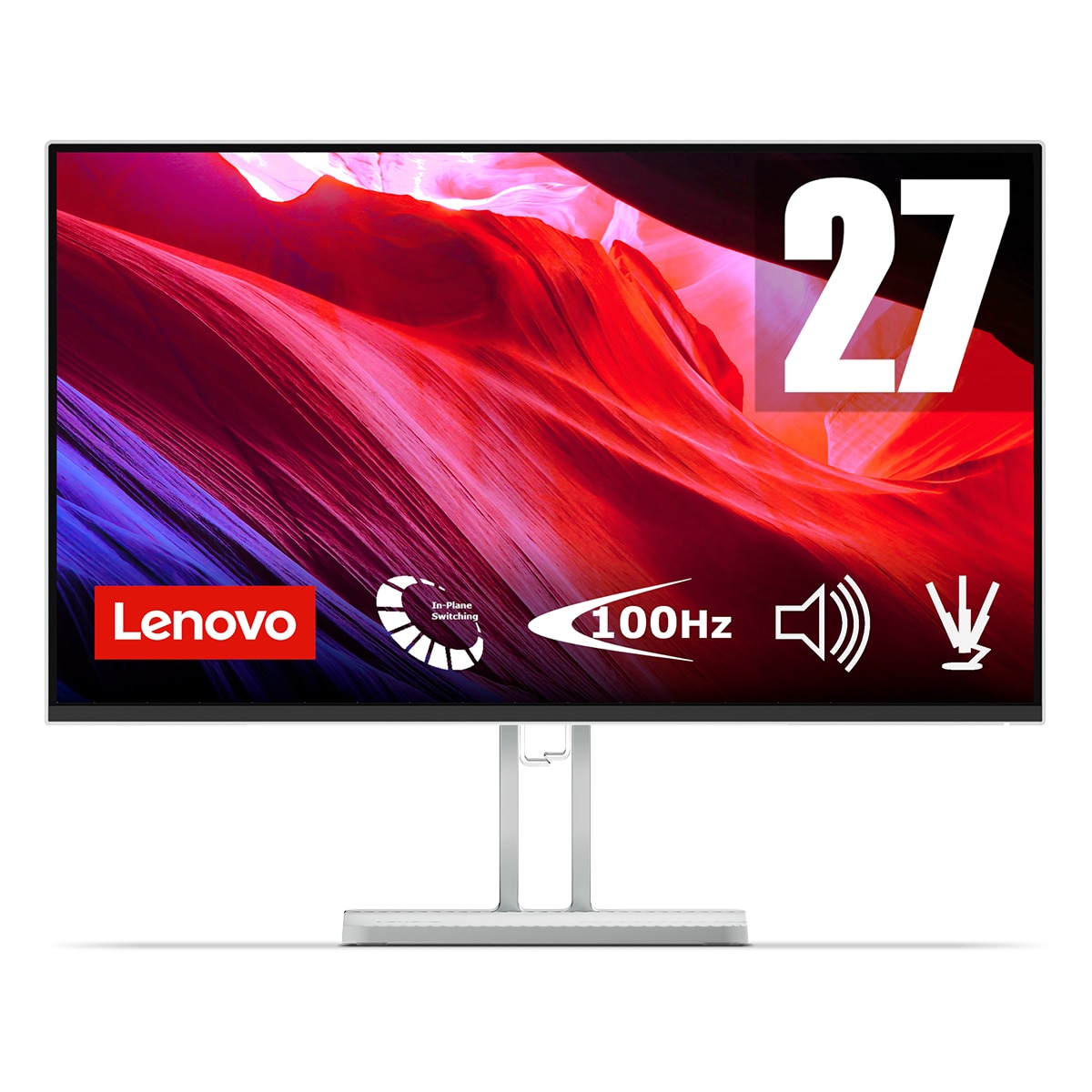 Monitor PC 68.5 cm (27") Lenovo L27i-4B, 100 Hz, Full HD, con altavoces Gris-1