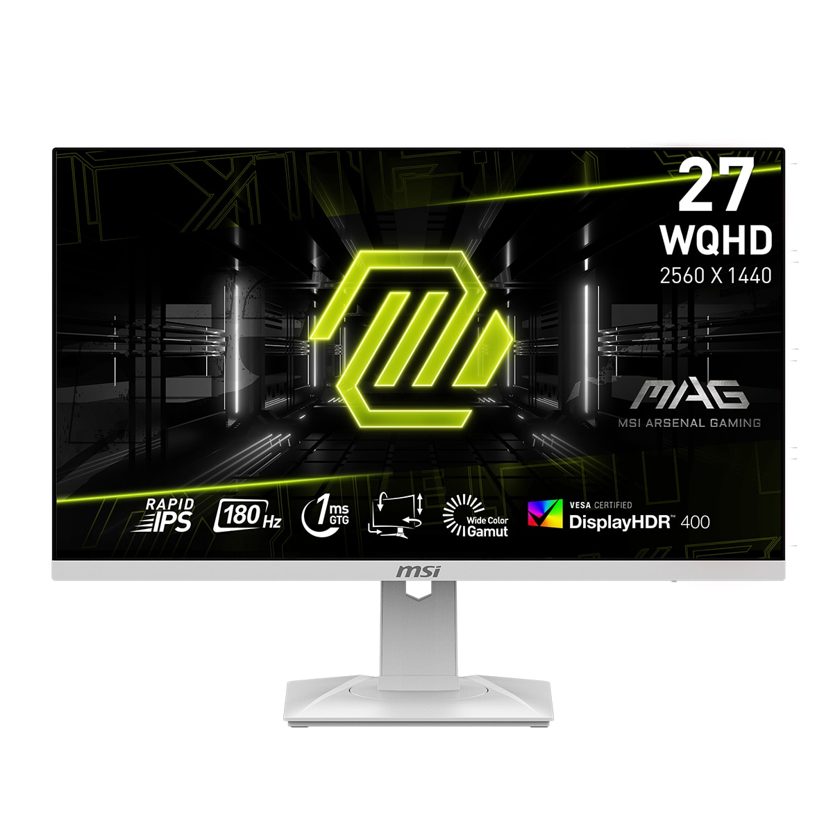 Monitor PC Gaming 69 cm (27") MSI MAG 274QRFW, 180 Hz, WQHD, Rapid IPS, Adaptive-Sync Blanco-1