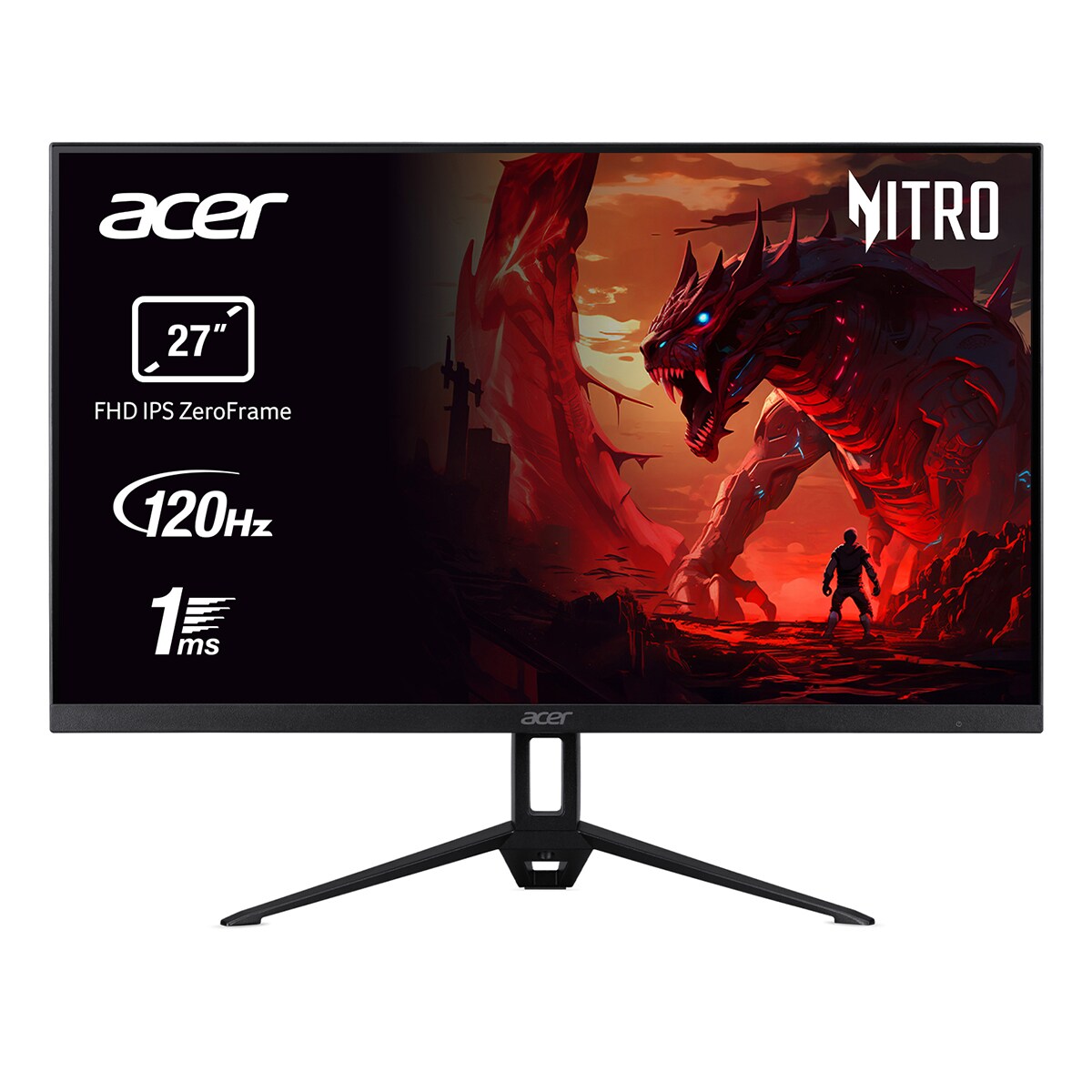 Monitor PC Gaming 69cm (27") Acer Nitro KG273G0bmix, 120 Hz Full HD ZeroFrame IPS, AdaptiveSync Negro-1