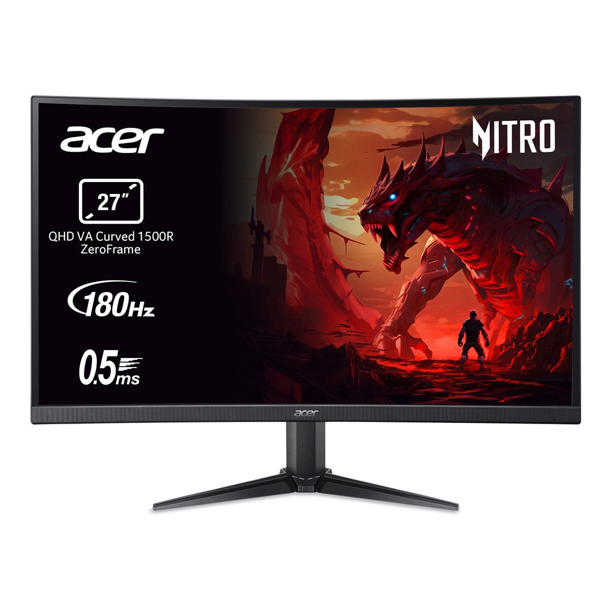 Imagen 0 de Monitor PC Gamig curvo 69cm (27") Acer Nitro ED271UP3bmiipx, 180 Hz QHD ZeroFrame, HDR10 FreeSync Premium