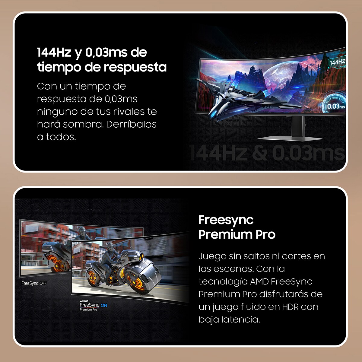 Monitor PC Gaming curvo 124,4cm (49") Samsung Odyssey Oled G9, 144 Hz, DQHD QD-OLED Plata-4