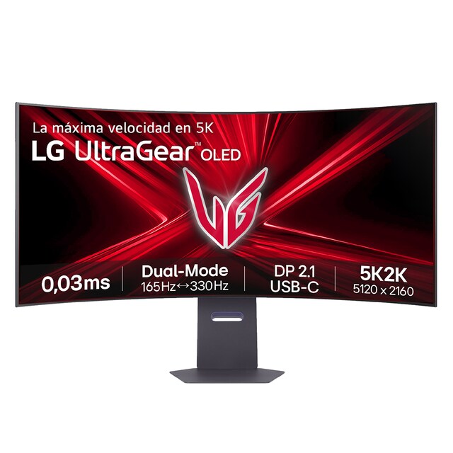 Imagen 0 de Monitor PC Gaming curvo 113cm (45") LG UltraGear 45GX950A-B, 165Hz, OLED 5K2K