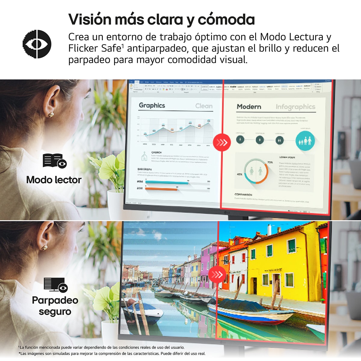 Monitor PC curvo 69cm (27") LG 27U421A-B, 100Hz, Full HD Negro mate-7