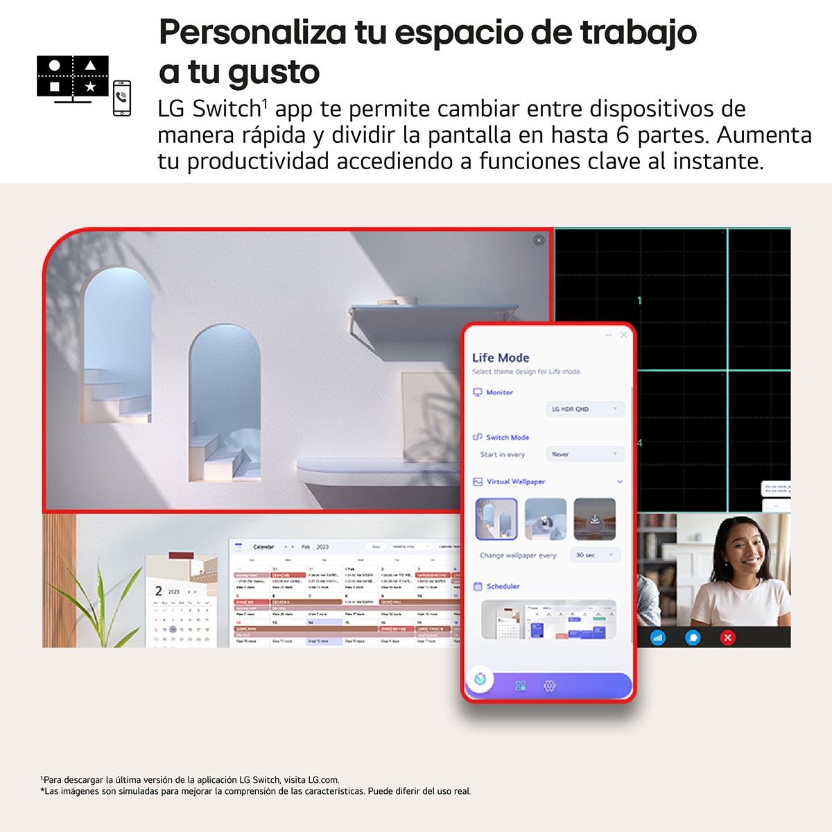 Monitor PC curvo 69cm (27") LG 27U421A-B, 100Hz, Full HD Negro mate-10