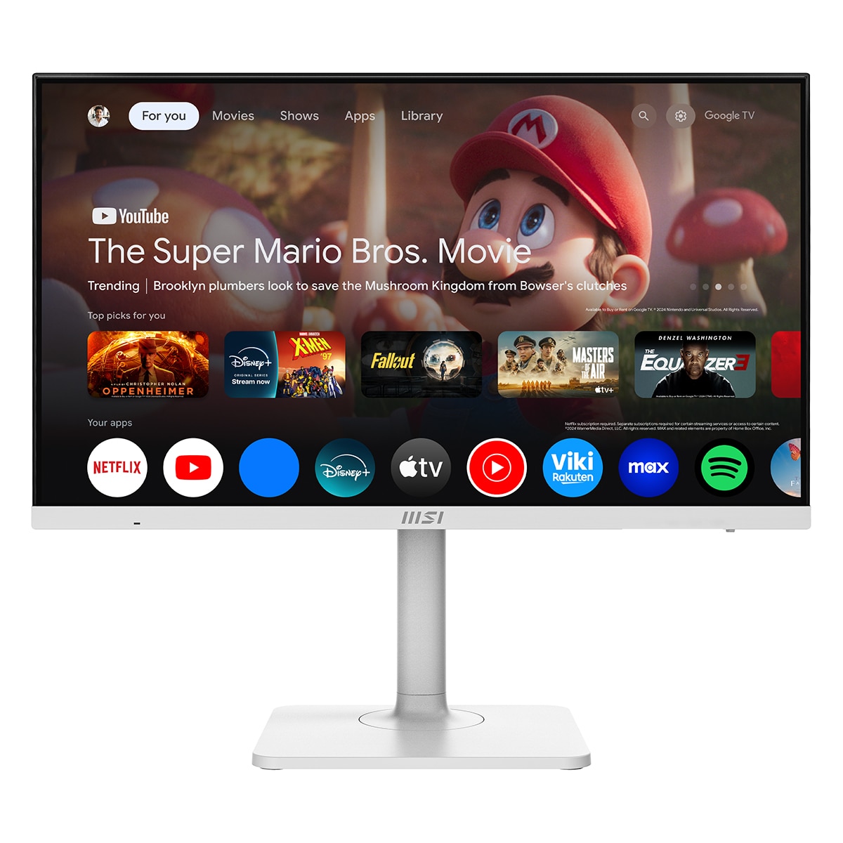 Imagen 0 de Monitor PC 69cm (27") MSI Modern MD272UPSW, 60 Hz UHD 4K, Google TV