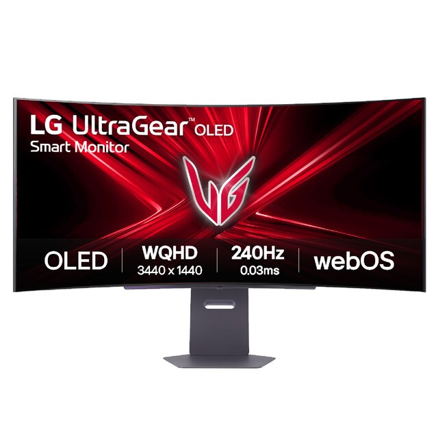 Imagen 0 de Monitor PC Gaming curvo 113cm (45") LG UltraGear OLED 45GX90SA, 240Hz, QHD, con Smart TV LG webOS AI