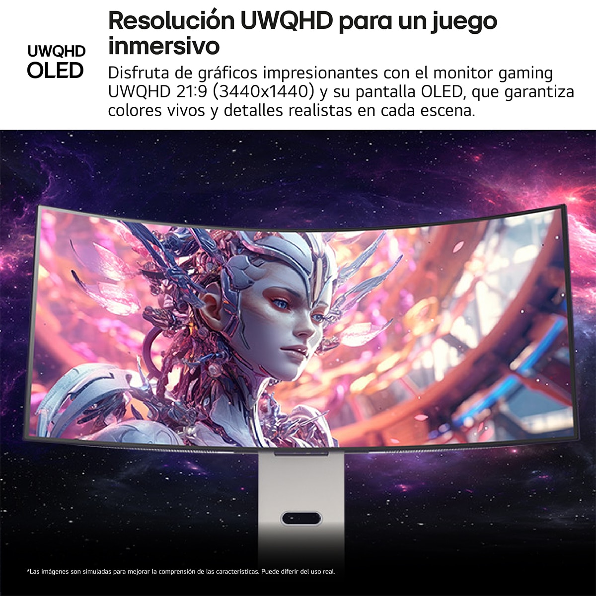 Monitor PC Gaming curvo 99cm (39") LG UltraGear OLED 39GX90SA, 240Hz, QHD con Smart TV LG webOS AI Blanco-8