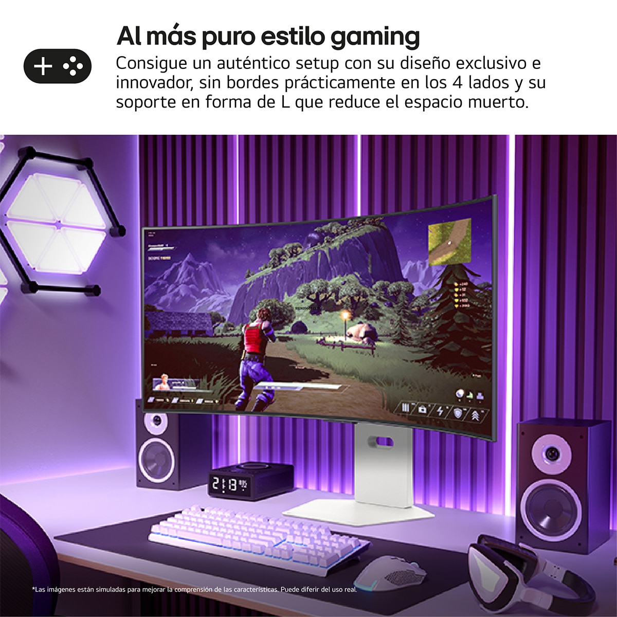 Monitor PC Gaming curvo 99cm (39") LG UltraGear OLED 39GX90SA, 240Hz, QHD con Smart TV LG webOS AI Blanco-13