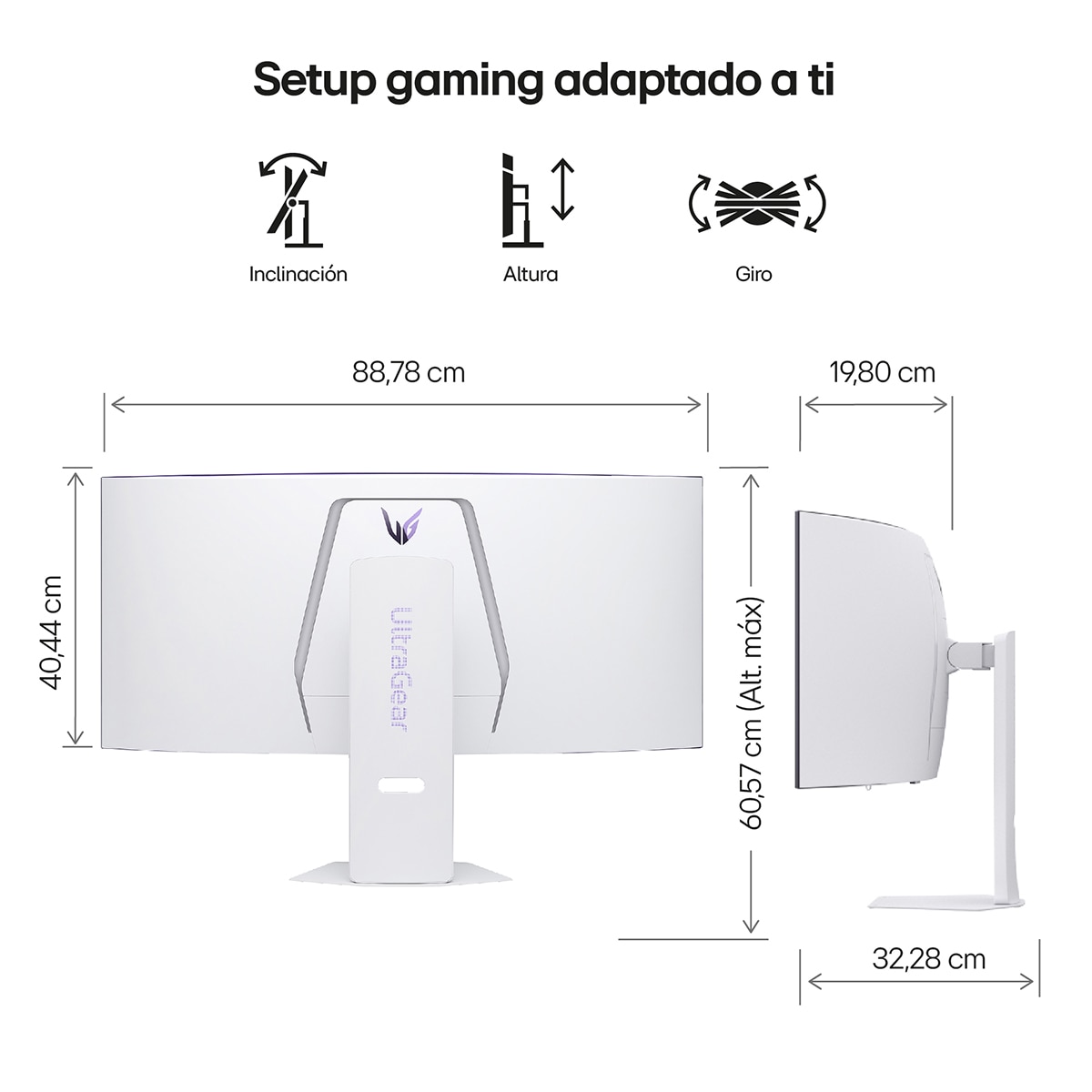 Monitor PC Gaming curvo 99cm (39") LG UltraGear OLED 39GX90SA, 240Hz, QHD con Smart TV LG webOS AI Blanco-15